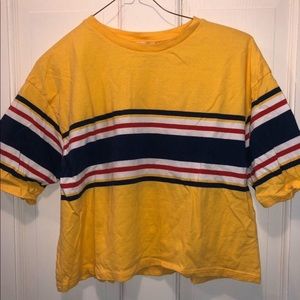 Brandy Melville Yellow Striped Shirt